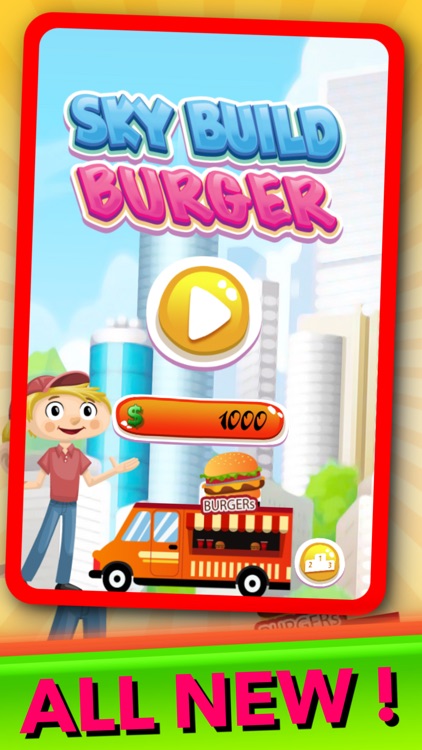 Sky Build Burger Tower 2 Block Game (Free)
