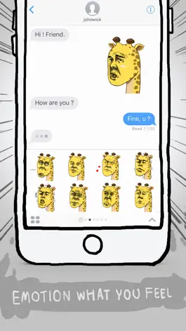 Game screenshot Jookgru Giraffe Cartoon Stickers for iMessage apk