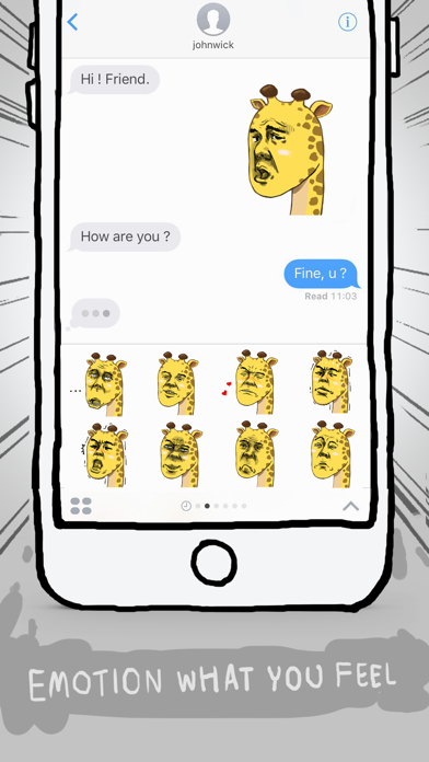 Screenshot #2 pour Jookgru Giraffe สติกเกอร์ สำหรับ iMessage