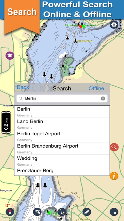 Berlin Lakes Offline charts for Lake & Park trails screenshot-3