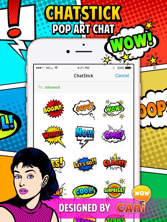 Screenshot #4 pour Pop Art Chat Stickers for iMessage