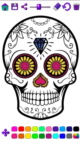 Game screenshot Mexican Sugar Skull Mask – Coloring Pages mod apk