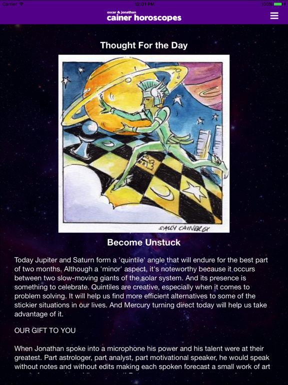 Screenshot #4 pour Oscar & Jonathan Cainer Horoscopes
