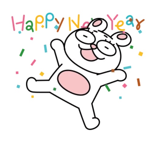 New Year Bunny Animated Stickers