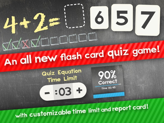 Screenshot #1 for Addition Flash Cards Math Help Quiz Learning Games