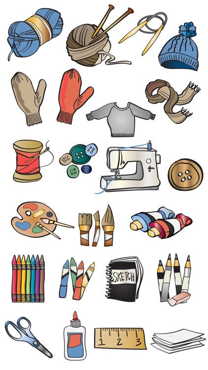 Knitting Art and Craft Stickers