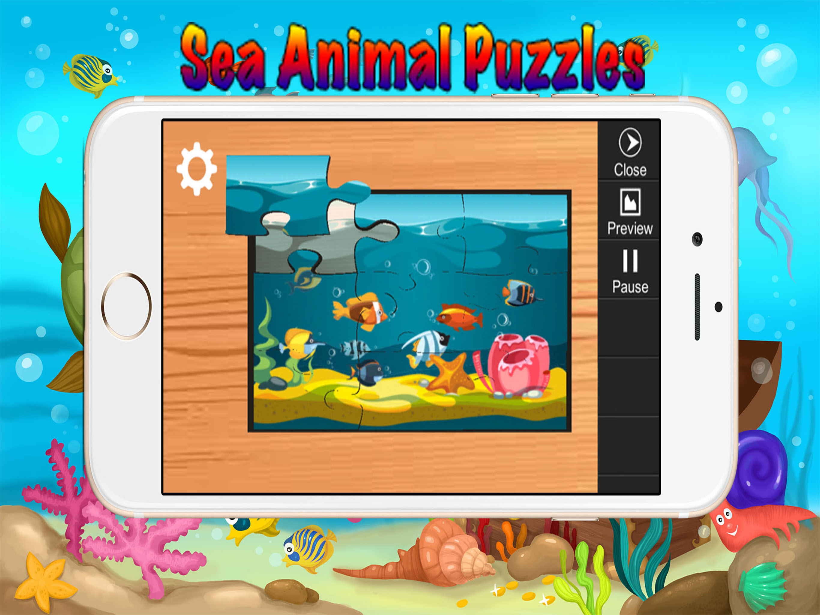 Sea Animal Jigsaw Puzzles for Toddlers Kids Games