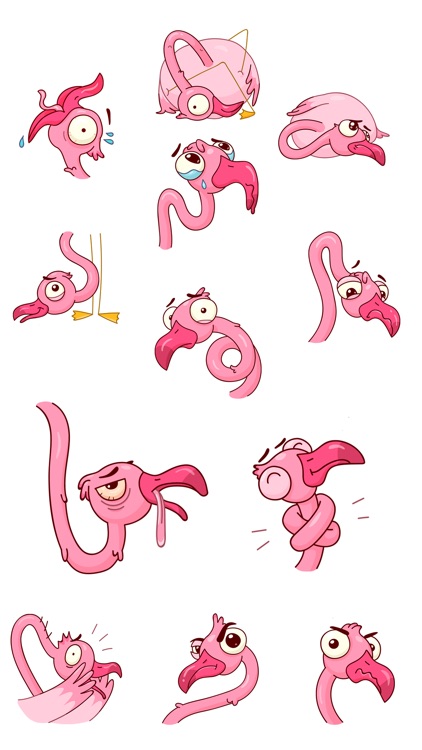 Funny Flamingo Stickers