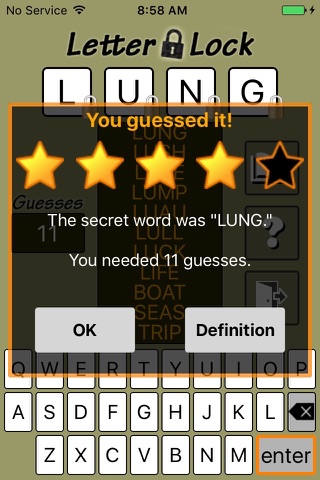 Letter Lock Game screenshot 2