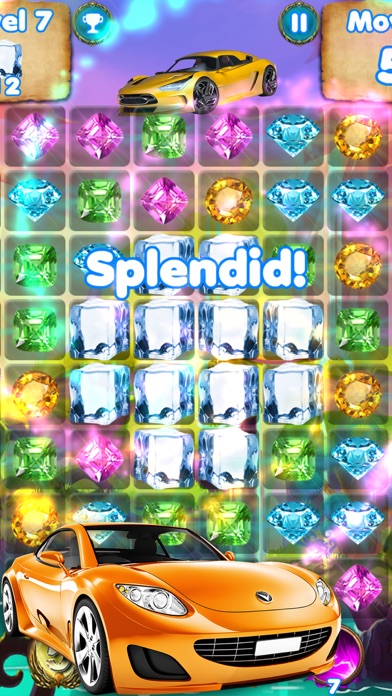 Car Games Puzzle Match - pop cute gems and jewels screenshot 2