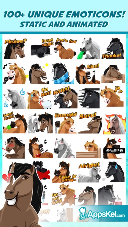 Quartermoji: American Quarter Horse Emoji Stickers