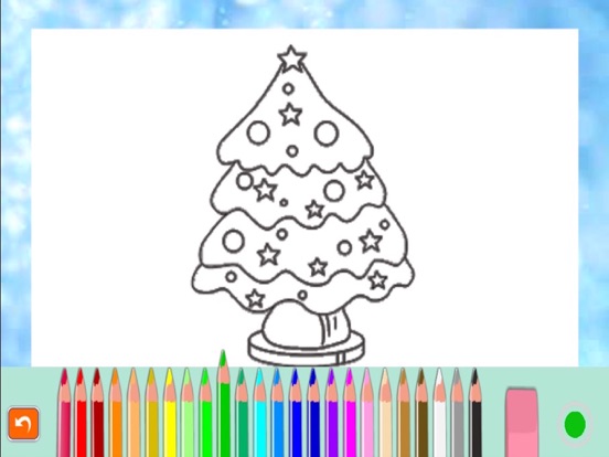 塗り絵の本 サンタクロース クリスマスツリー カートゥーン アプリ 子供向けのおすすめ画像3