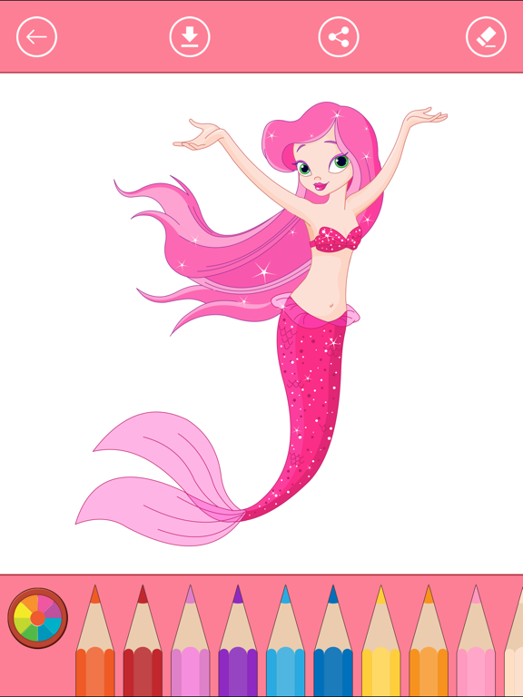 Screenshot #4 pour Livre De Coloriage Princesse De Sirène