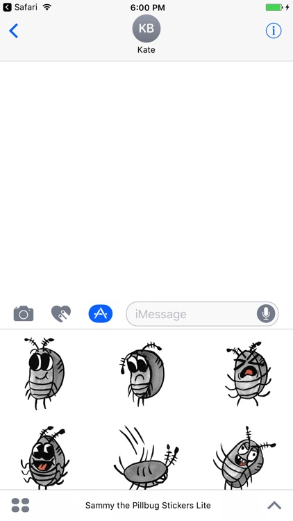 Sammy the Pillbug Stickers Lite