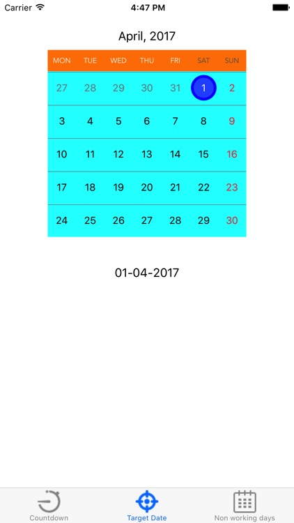 Working Day Countdown