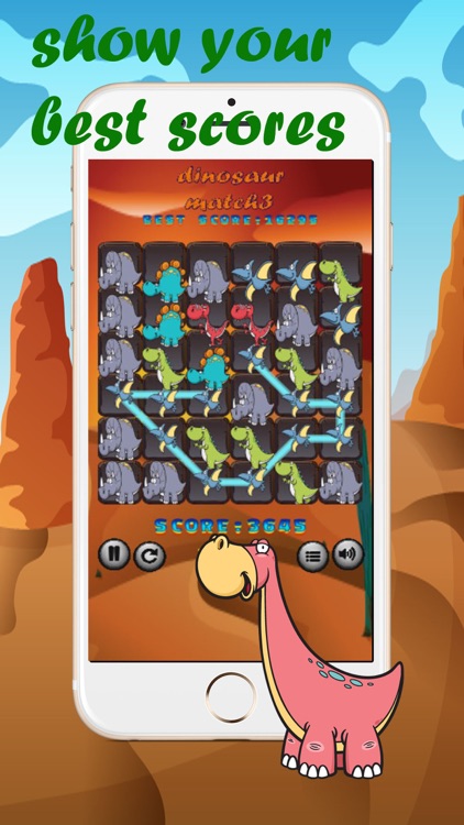 Dinosaur Match3 Games matching pictures for kids