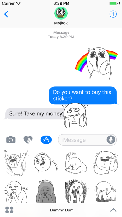 Screenshot #1 pour Dummy Dum Stickers