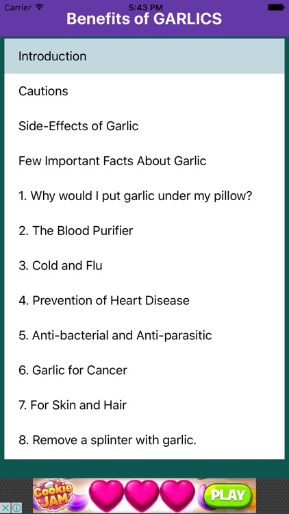Benefits of Garlic