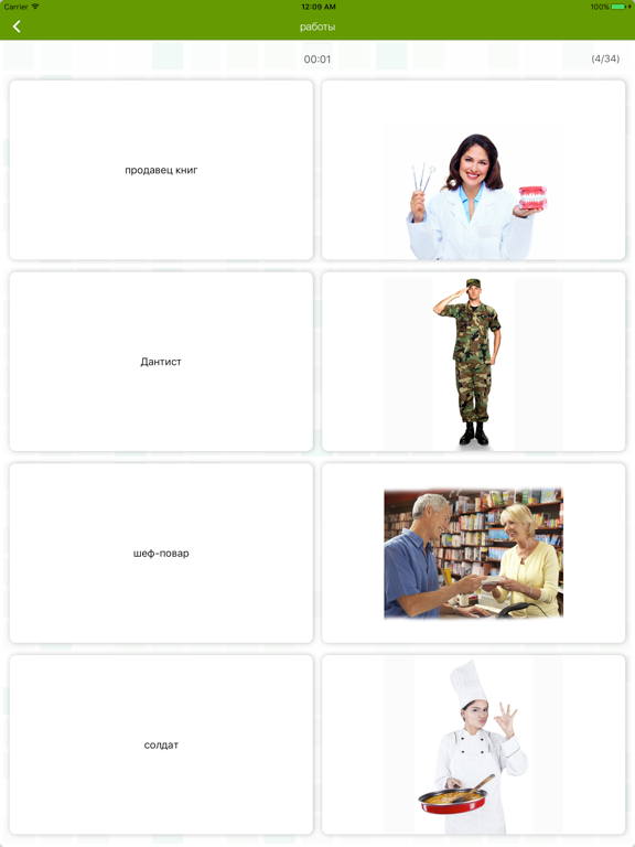 Russian Flashcard for Learning iPad screenshot