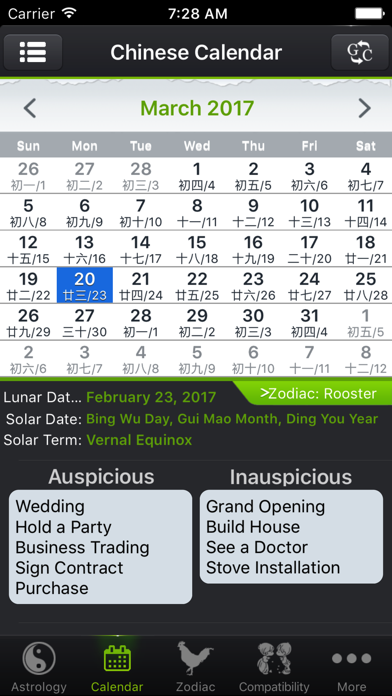 Chinese Astrology Tools Screenshot