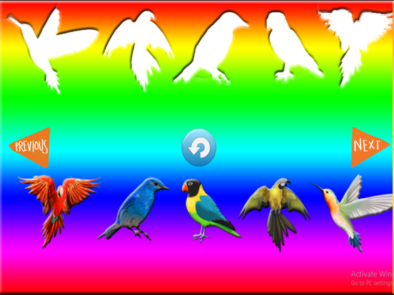 Fun Learning Birds Stencil for Kids iPad screenshot