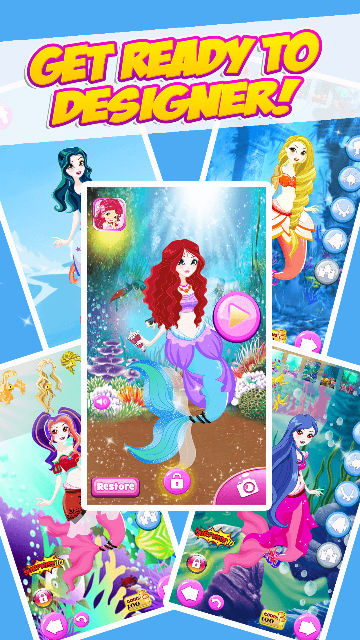The Princess Mermaid Dress Up Games screenshot 2