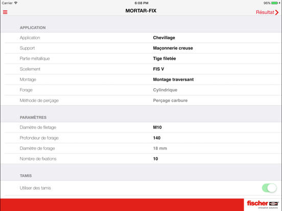 Screenshot #4 pour fischer MORTAR-FIX