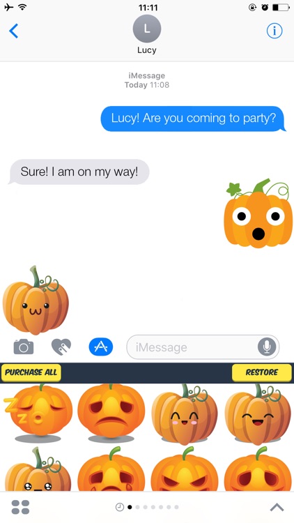 Pumpkin Stickers - Various Pumpkin Emojis