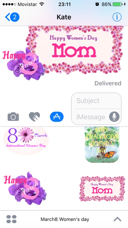 March8 Women's day stickers