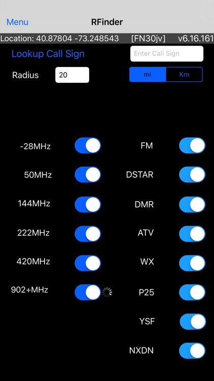 RFinder World Wide Repeater Directory