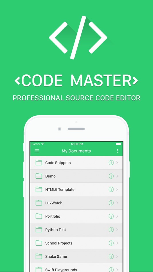 #1. Code Master - Source Code Editor (iOS) 由: Justin Bush