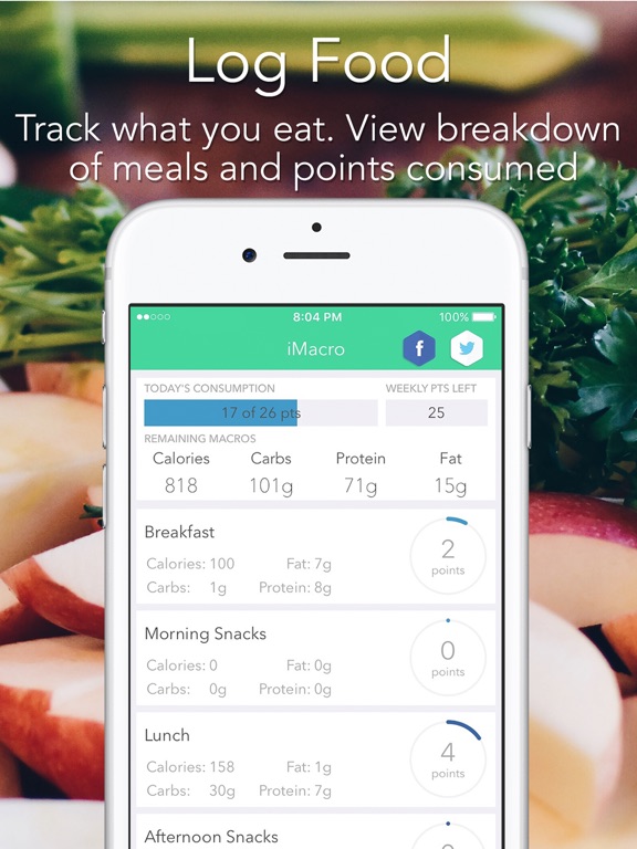 iMacro - Diet, Weight and Food Score Trackerのおすすめ画像3