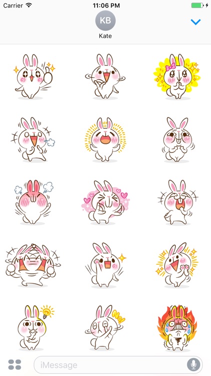 Chubby The Cute Rabbit Stickers