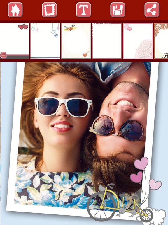 Create love cards – Photo frames & collage maker iPad screenshot 5 - Photo & Video app