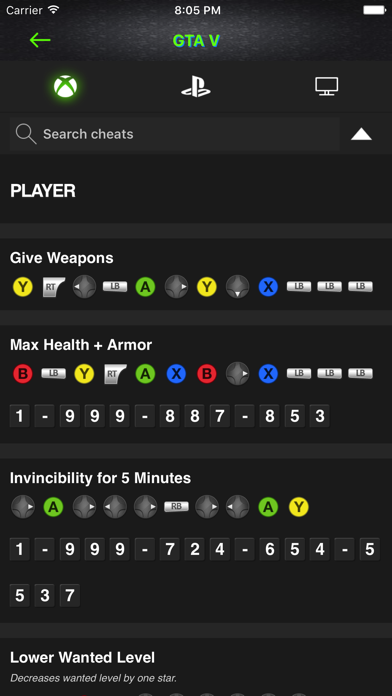 Cheats for GTA V - All Series Codesのおすすめ画像2