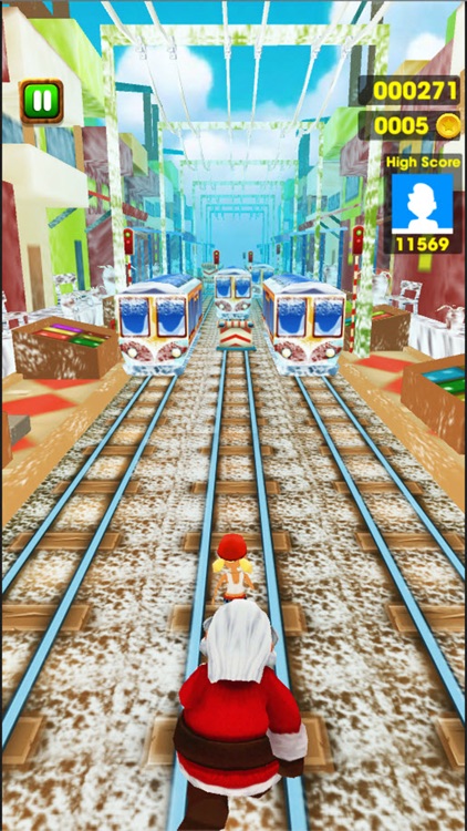 Subway Santa Running : Xmas Train Surfers screenshot-4
