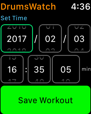 DrumsWatch - Save Drums Workout for Apple Watch