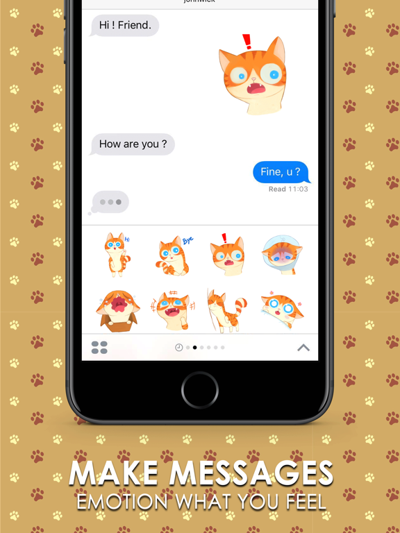 Screenshot #5 pour Cute Cat สติกเกอร์ สำหรับ iMessage