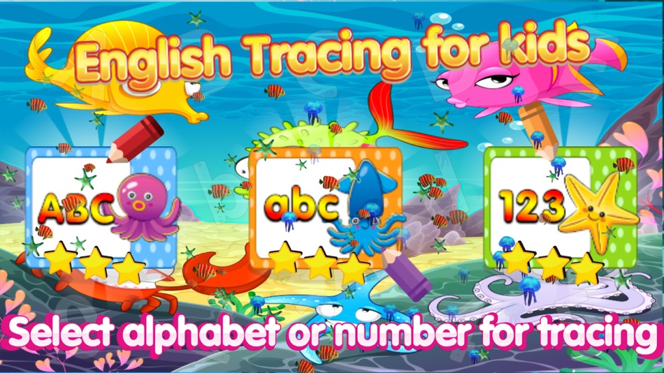 #1. ABC tracing number alphabet 1st grade classroom (iOS) By: Athip Paosombat