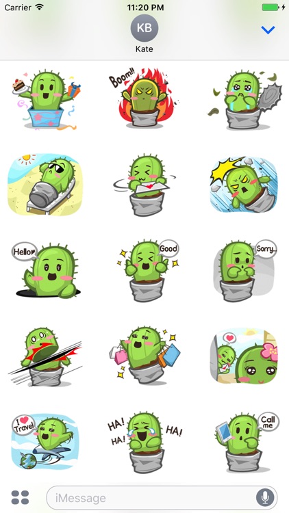 Tiny Cactus - Cute stickers for iMessage