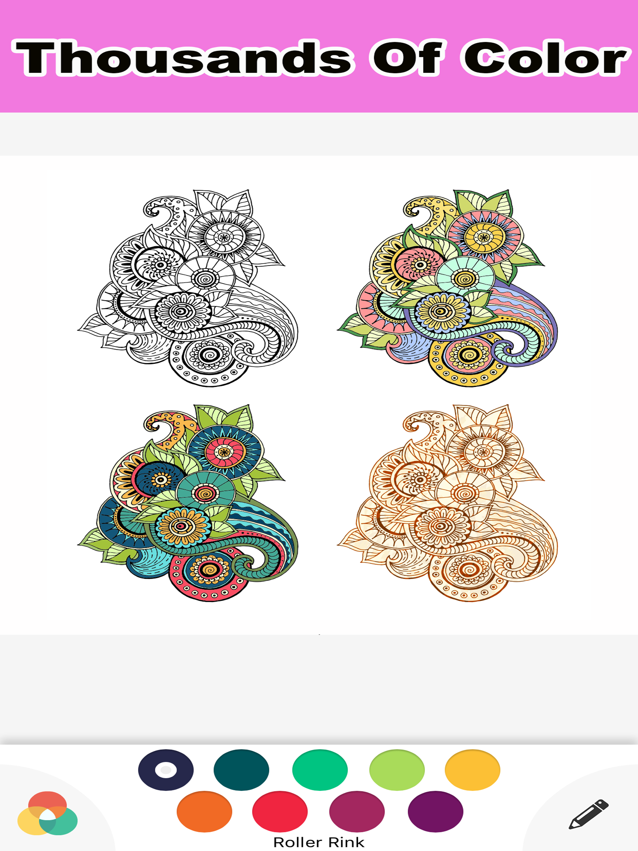 Coloring Book for Adults Color Therapy Doodle