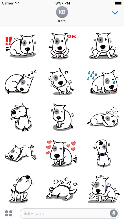 Puppy Bull Dog Stickers for iMessage