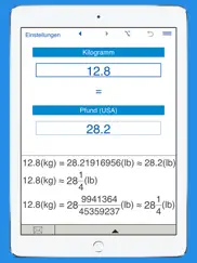 pound in kilogramm und kg in lb gewichtsumrechner ipad bildschirmfoto 3