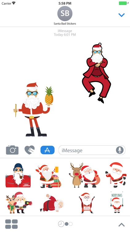 Bad Santa iMessage Stickers for Christmas