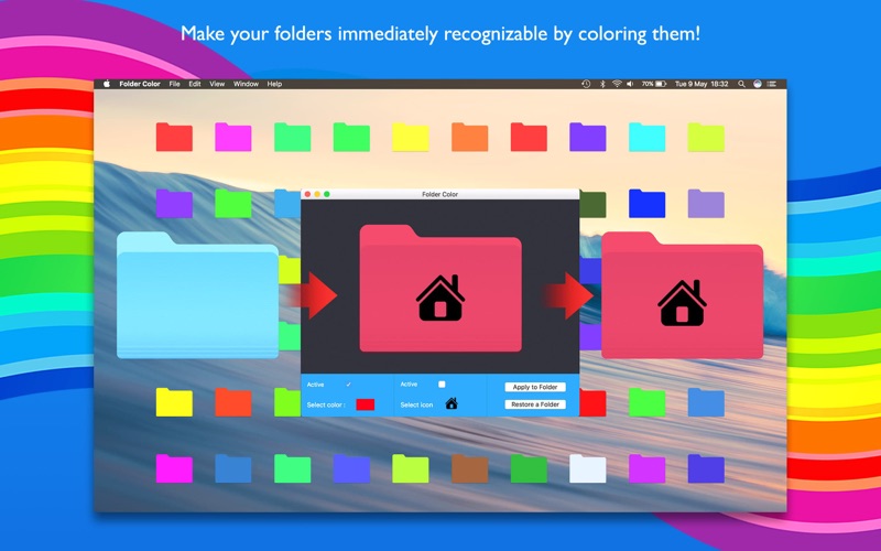 How to cancel & delete folder color 3