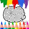 Icon Maze Coloring BookPages Free For Kids Toddler