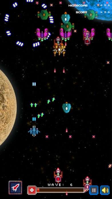 Pixel Spaceship ~ 宇宙船ゲーム : ロケットゲーム : シューティングゲームのおすすめ画像1