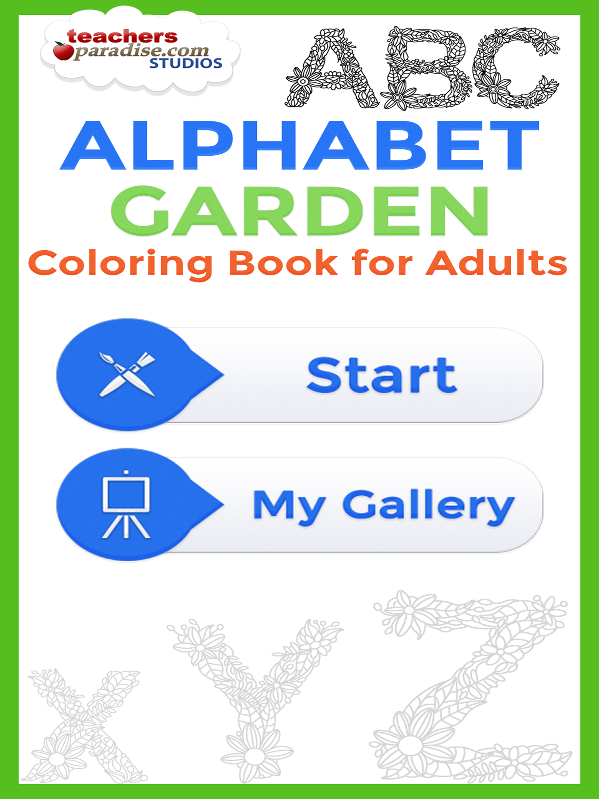 Adult Coloring Books: Alphabet