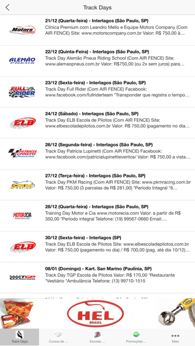 Screenshot #2 pour Moto Track Days Brasil