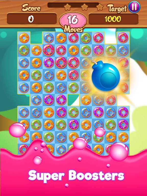 Screenshot #5 pour Donut Blast Legend Delicious Gummy Match 3 Game